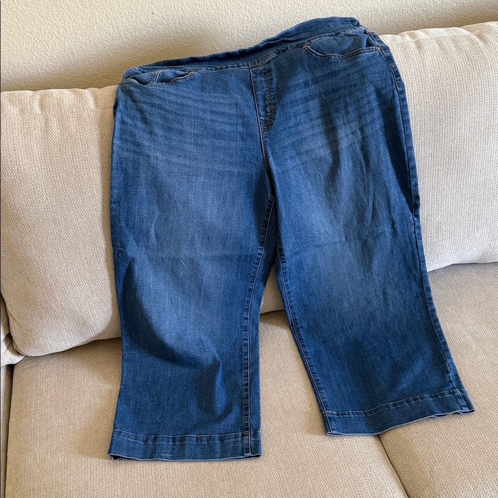 Style & Co. Dark Blue Cropped Denim Jeans